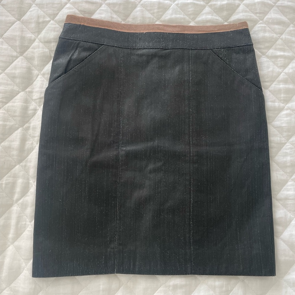 Chanel vintage leather mini skirt